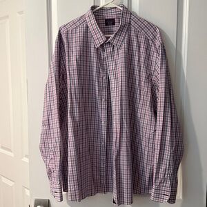 UNTUCKit Pink and Blue Plaid Shirt